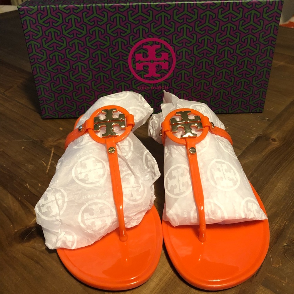 Tory Burch Poppy Coral Jelly Thong